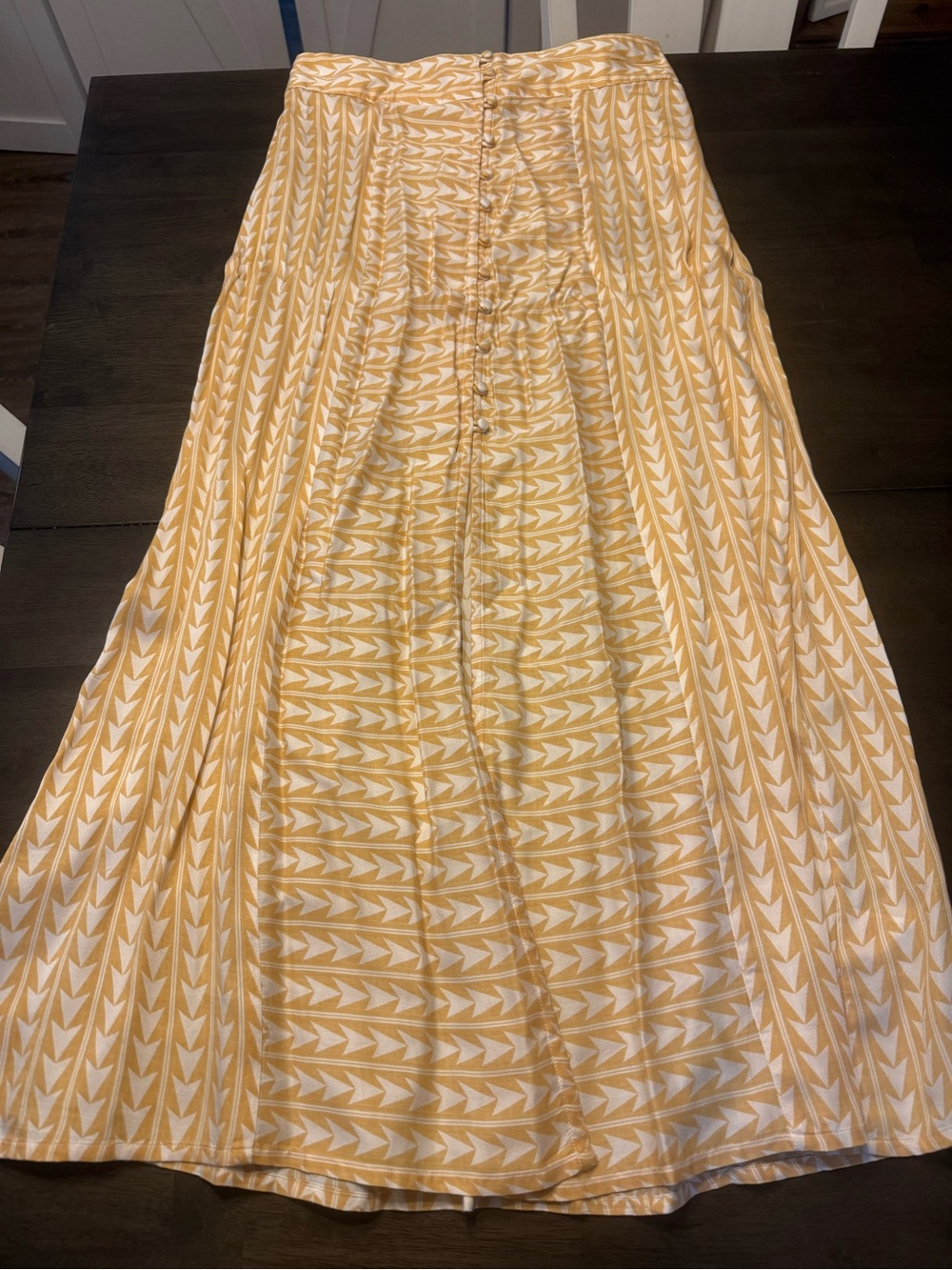 Rip Curl Women’s Yellow Patterned Maxi Skirt with slit